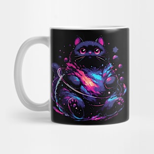 Kawaii Cosmic Cat in Stars Mug